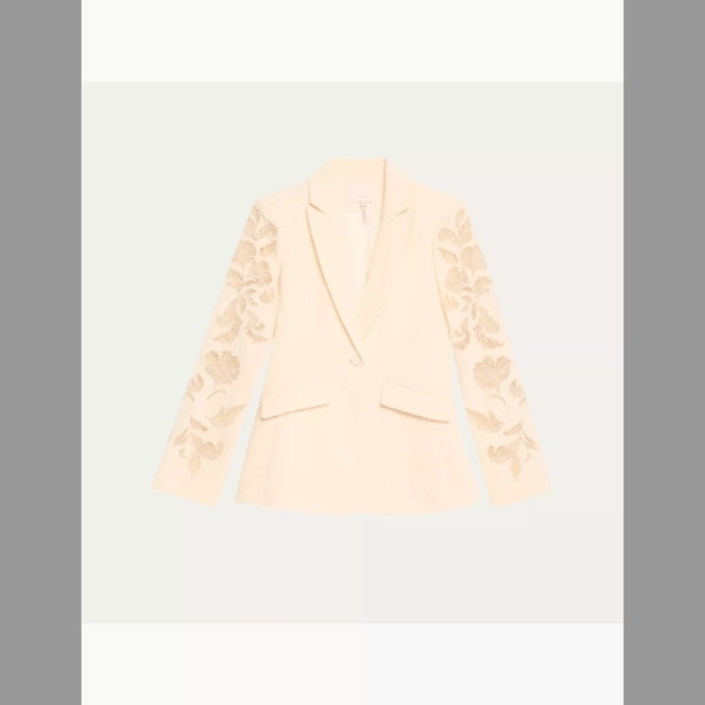 Cinq A Sept Cheyenne Cutout Paisley Embroidered Blazer